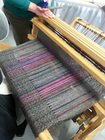 Shawl coming off loom